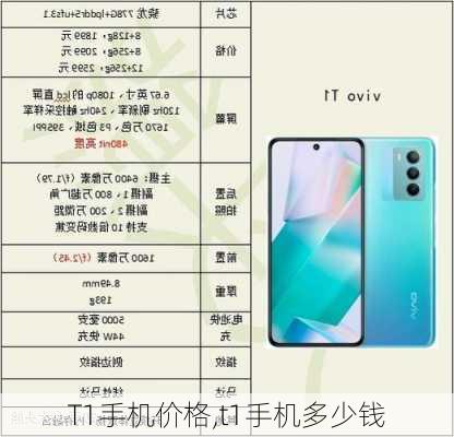 T1手机价格,t1手机多少钱