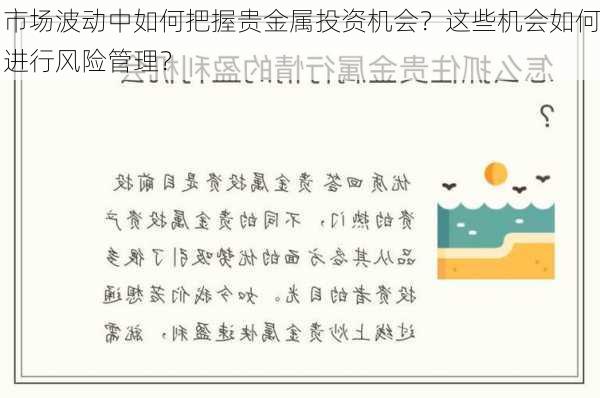 市场波动中如何把握贵金属投资机会？这些机会如何进行风险管理？