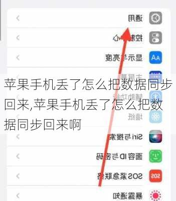 苹果手机丢了怎么把数据同步回来,苹果手机丢了怎么把数据同步回来啊