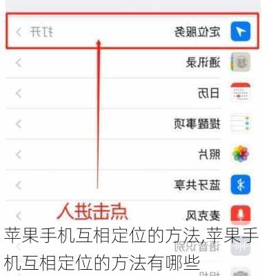 苹果手机互相定位的方法,苹果手机互相定位的方法有哪些
