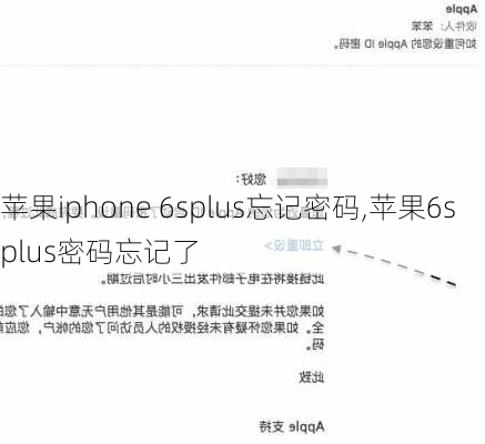 苹果iphone 6splus忘记密码,苹果6splus密码忘记了