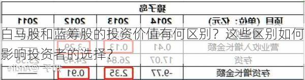 白马股和蓝筹股的投资价值有何区别？这些区别如何影响投资者的选择？