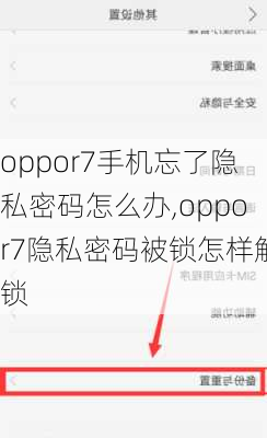 oppor7手机忘了隐私密码怎么办,oppor7隐私密码被锁怎样解锁