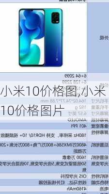 小米10价格图,小米10价格图片