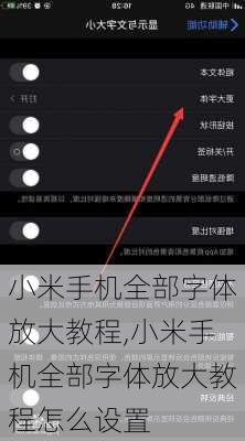 小米手机全部字体放大教程,小米手机全部字体放大教程怎么设置