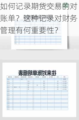 如何记录期货交易的对账单？这种记录对财务管理有何重要性？