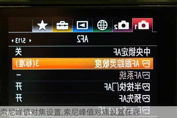 索尼峰值对焦设置,索尼峰值对焦设置在哪