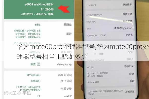 华为mate60pro处理器型号,华为mate60pro处理器型号相当于骁龙多少