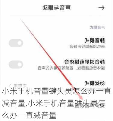 小米手机音量键失灵怎么办一直减音量,小米手机音量键失灵怎么办一直减音量