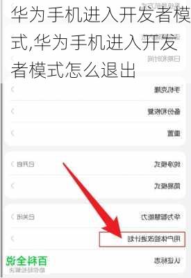 华为手机进入开发者模式,华为手机进入开发者模式怎么退出