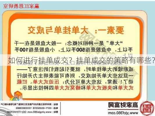 如何进行挂单成交？挂单成交的策略有哪些？