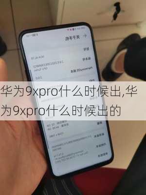 华为9xpro什么时候出,华为9xpro什么时候出的