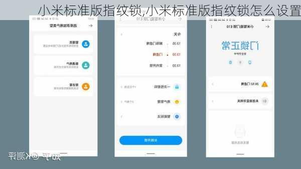 小米标准版指纹锁,小米标准版指纹锁怎么设置
