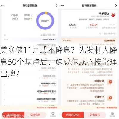 美联储11月或不降息？先发制人降息50个基点后、鲍威尔或不按常理出牌？