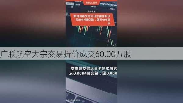 广联航空大宗交易折价成交60.00万股