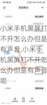 小米手机黑屏打不开怎么办但是有声音,小米手机黑屏打不开怎么办但是有声音呢