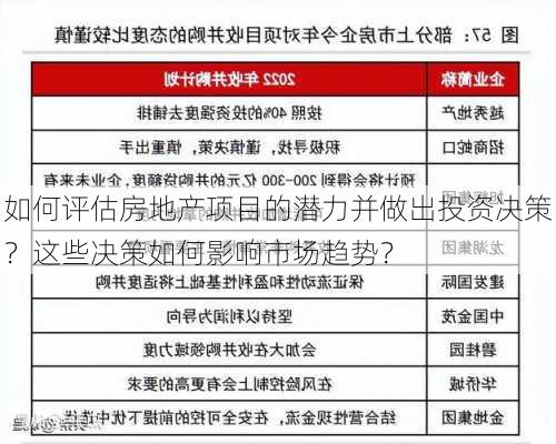 如何评估房地产项目的潜力并做出投资决策？这些决策如何影响市场趋势？