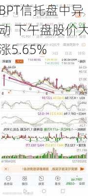 BPT信托盘中异动 下午盘股价大涨5.65%