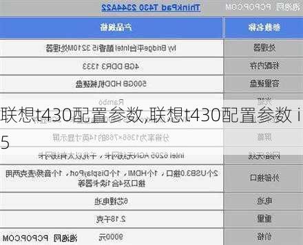 联想t430配置参数,联想t430配置参数 i5