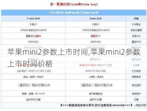 苹果mini2参数上市时间,苹果mini2参数上市时间价格