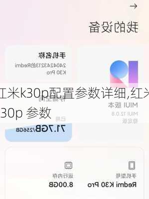 红米k30p配置参数详细,红米k30p 参数