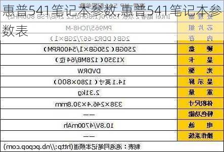 惠普541笔记本参数,惠普541笔记本参数表