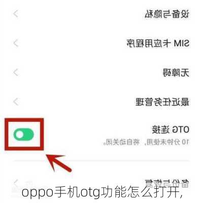 oppo手机otg功能怎么打开,