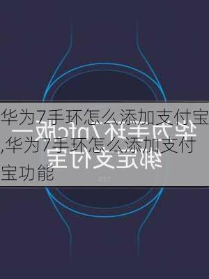 华为7手环怎么添加支付宝,华为7手环怎么添加支付宝功能