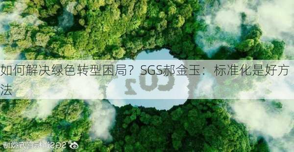 如何解决绿色转型困局？SGS郝金玉：标准化是好方法