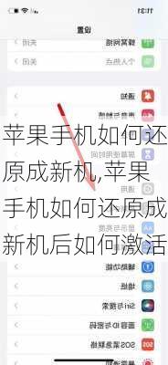 苹果手机如何还原成新机,苹果手机如何还原成新机后如何激活