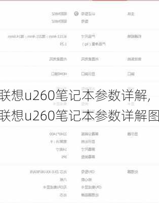 联想u260笔记本参数详解,联想u260笔记本参数详解图