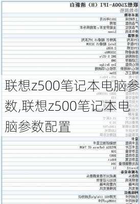 联想z500笔记本电脑参数,联想z500笔记本电脑参数配置