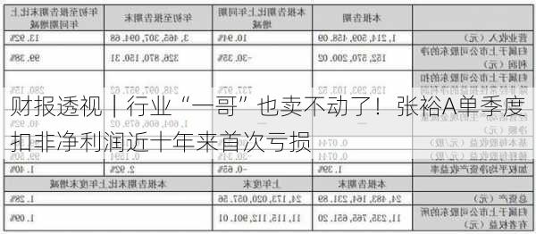 财报透视｜行业“一哥”也卖不动了！张裕A单季度扣非净利润近十年来首次亏损