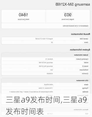 三星a9发布时间,三星a9发布时间表
