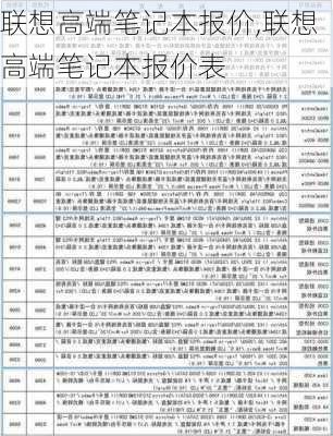 联想高端笔记本报价,联想高端笔记本报价表