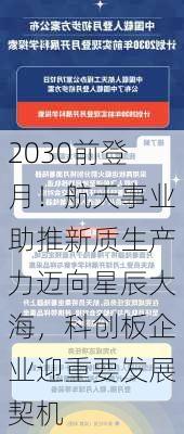 2030前登月！航天事业助推新质生产力迈向星辰大海，科创板企业迎重要发展契机