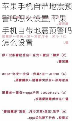 苹果手机自带地震预警吗怎么设置,苹果手机自带地震预警吗怎么设置