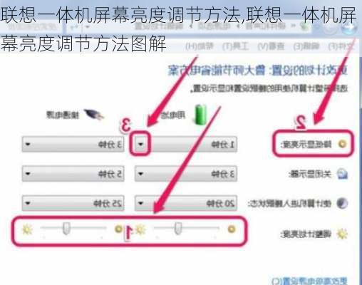 联想一体机屏幕亮度调节方法,联想一体机屏幕亮度调节方法图解
