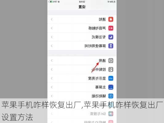 苹果手机咋样恢复出厂,苹果手机咋样恢复出厂设置方法