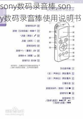 sony数码录音棒,sony数码录音棒使用说明书