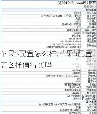 苹果5配置怎么样,苹果5配置怎么样值得买吗