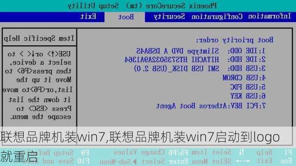 联想品牌机装win7,联想品牌机装win7启动到logo就重启