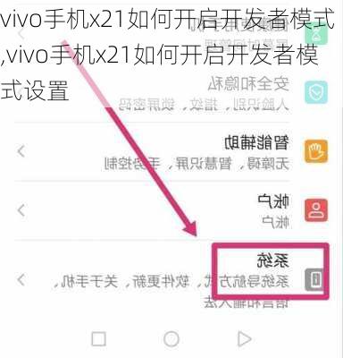 vivo手机x21如何开启开发者模式,vivo手机x21如何开启开发者模式设置