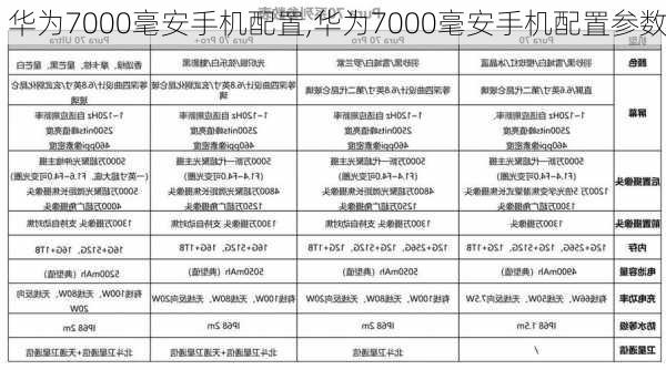 华为7000毫安手机配置,华为7000毫安手机配置参数