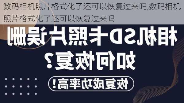 数码相机照片格式化了还可以恢复过来吗,数码相机照片格式化了还可以恢复过来吗