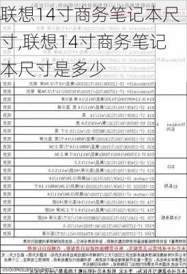 联想14寸商务笔记本尺寸,联想14寸商务笔记本尺寸是多少