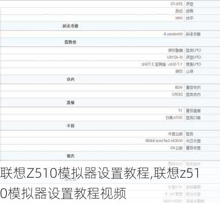 联想Z510模拟器设置教程,联想z510模拟器设置教程视频