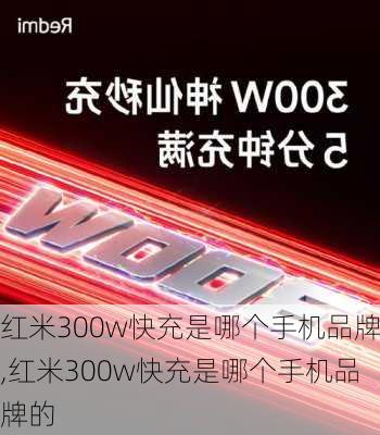 红米300w快充是哪个手机品牌,红米300w快充是哪个手机品牌的