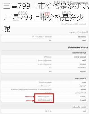 三星799上市价格是多少呢,三星799上市价格是多少呢