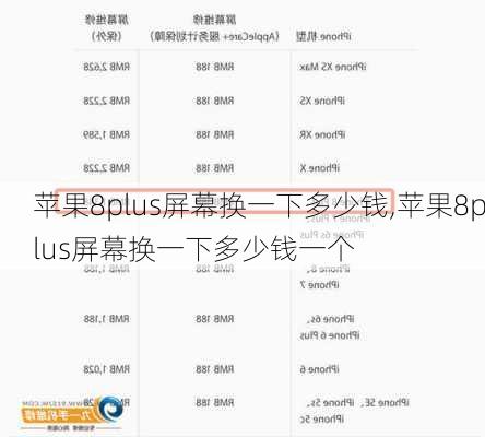 苹果8plus屏幕换一下多少钱,苹果8plus屏幕换一下多少钱一个